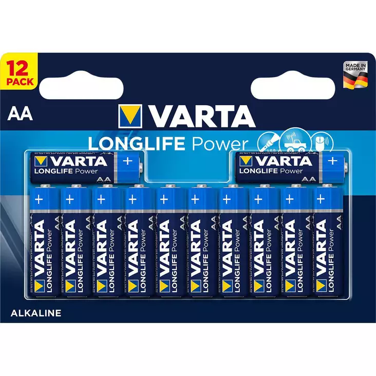 Alkaliska Batterier AA 1.5 V High Energy 12-Pack - Alkaliska batterier - VARTA-4906-12B - 1