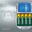AA / AAA NiMH Batteriladdare 4x AA/HR6 2600 mAh - Batteriladdare för uppladdningsbara batterier - VARTA-POWERLCD - 46