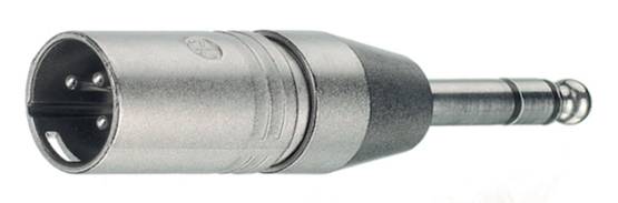 XLR Adapter XLR 3p hane - 6,35 mm, hane Silver - Ljudadaptrar - NTR-NA3MP - 2